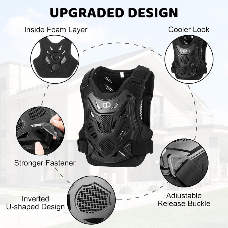 DA - Kids Dirt Bike Gear - Youth Motorcycle Riding Protective Gear Motocross Armor Suit Chest Protector for Boys Girls Mountain Biking Cycling - Image 2